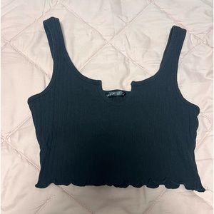 Rib-Knit Cropped Tank Top
